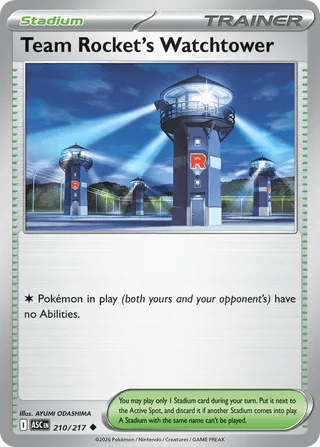 210/217 Team Rocket's Watchtower - Uncommon Reverse Holo