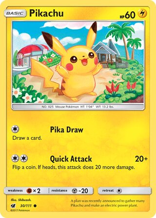 030/111 Pikachu - Common