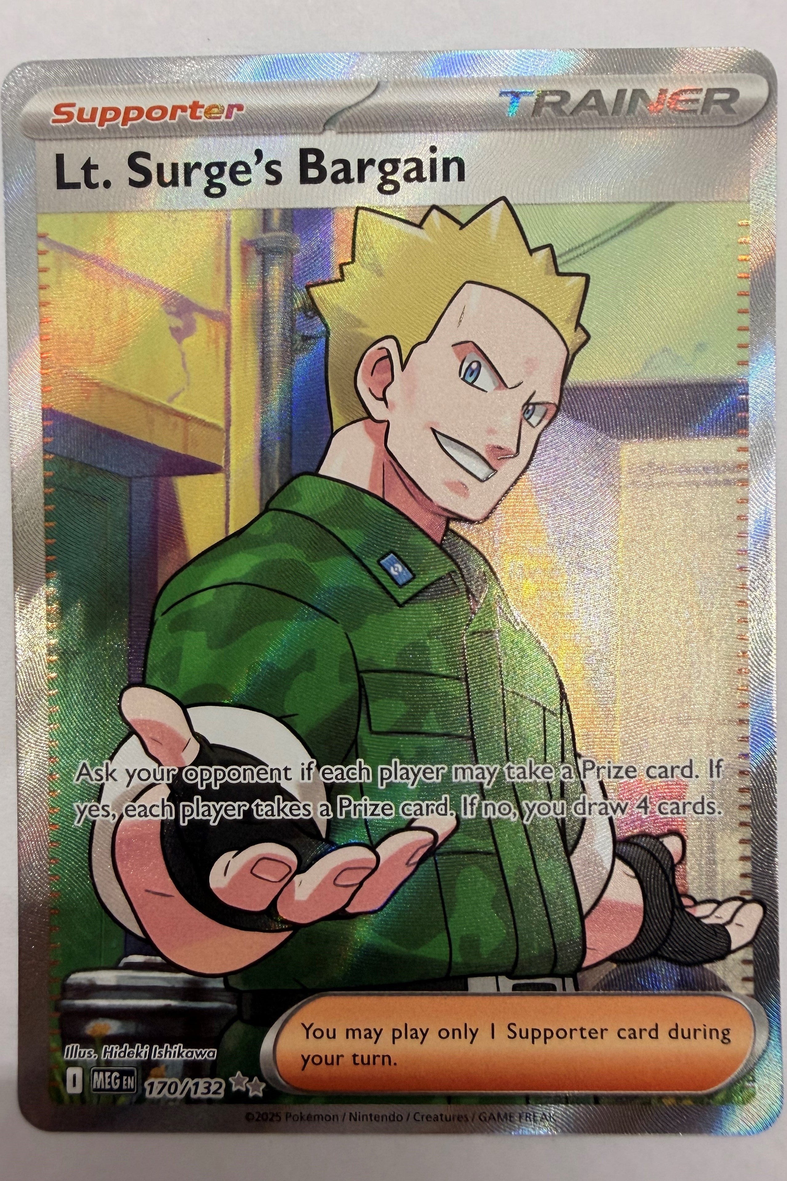 LT. SURGE'S BARGAIN 170/132 Ultra Rare Mega Evolution NM