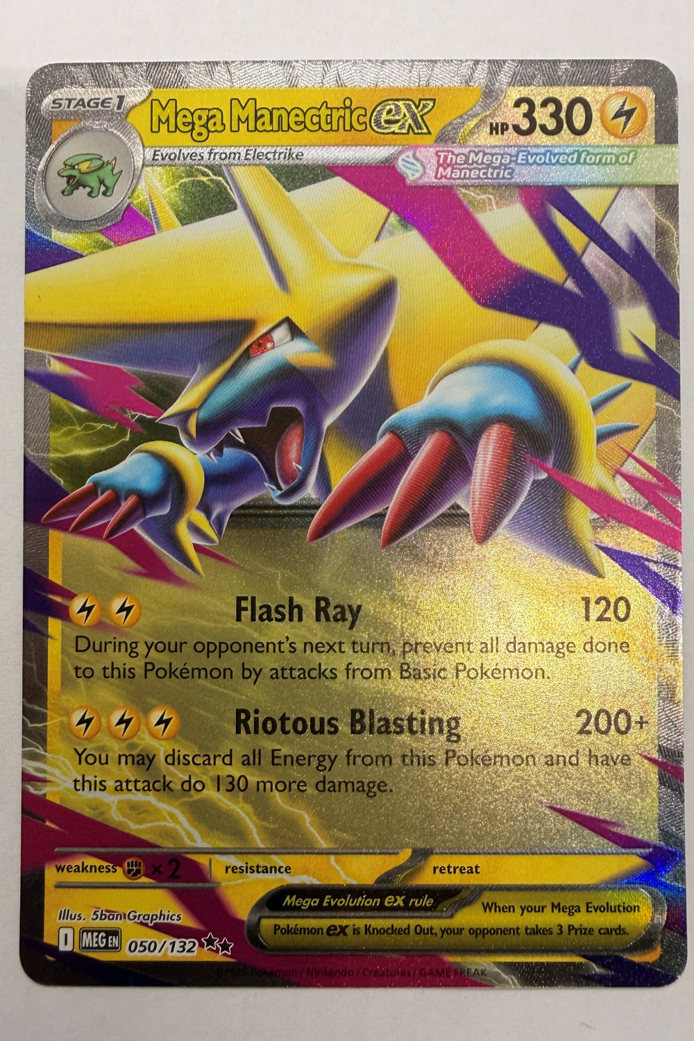 Mega Manectric ex 050/132 - Double Rare NM