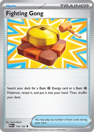 116/132 Fighting Gong - Uncommon Reverse Holo