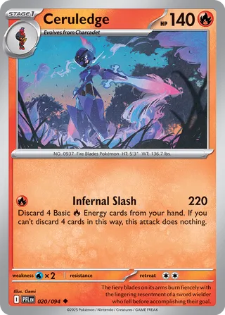 020/094 Ceruledge - Uncommon Reverse Holo