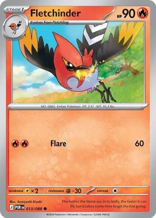 013/088 Fletchinder - Common Reverse Holo