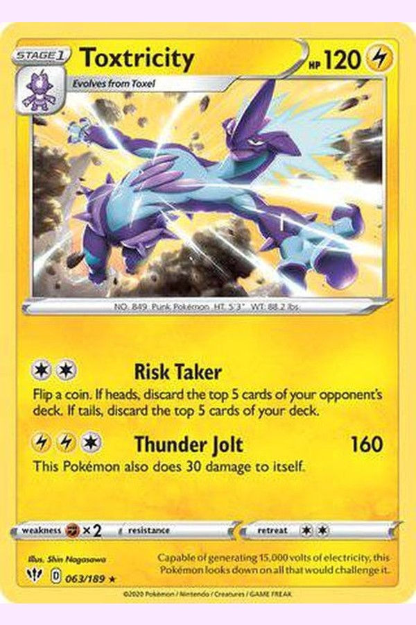 063/189 Toxtricity - Rare Holo - Collectible Madness