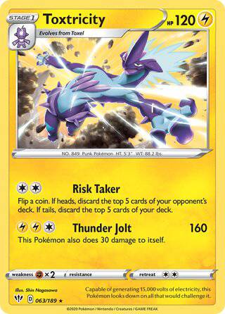 063/189 Toxtricity - Rare Holo - Collectible Madness