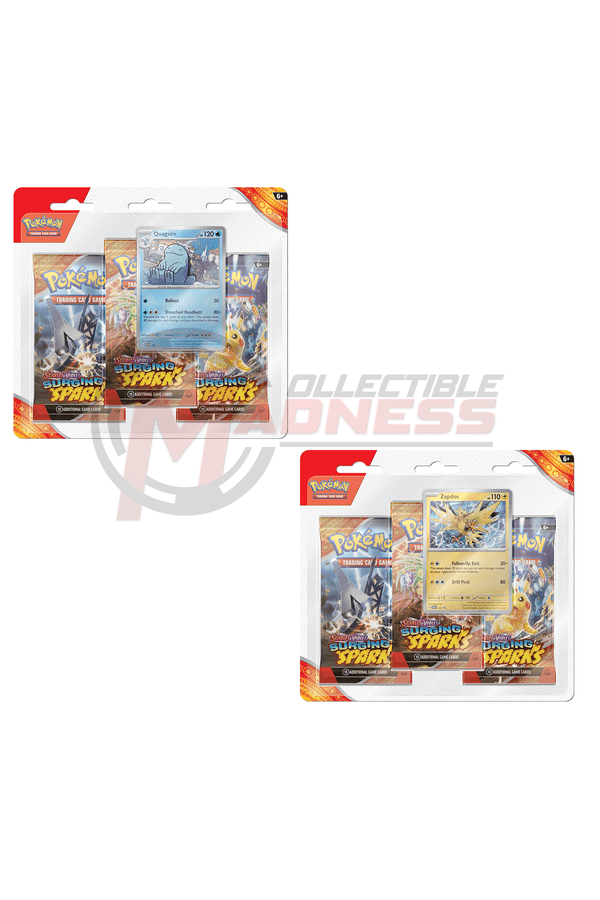 Pokemon - TCG - Surging Sparks Three Pack Booster Blister