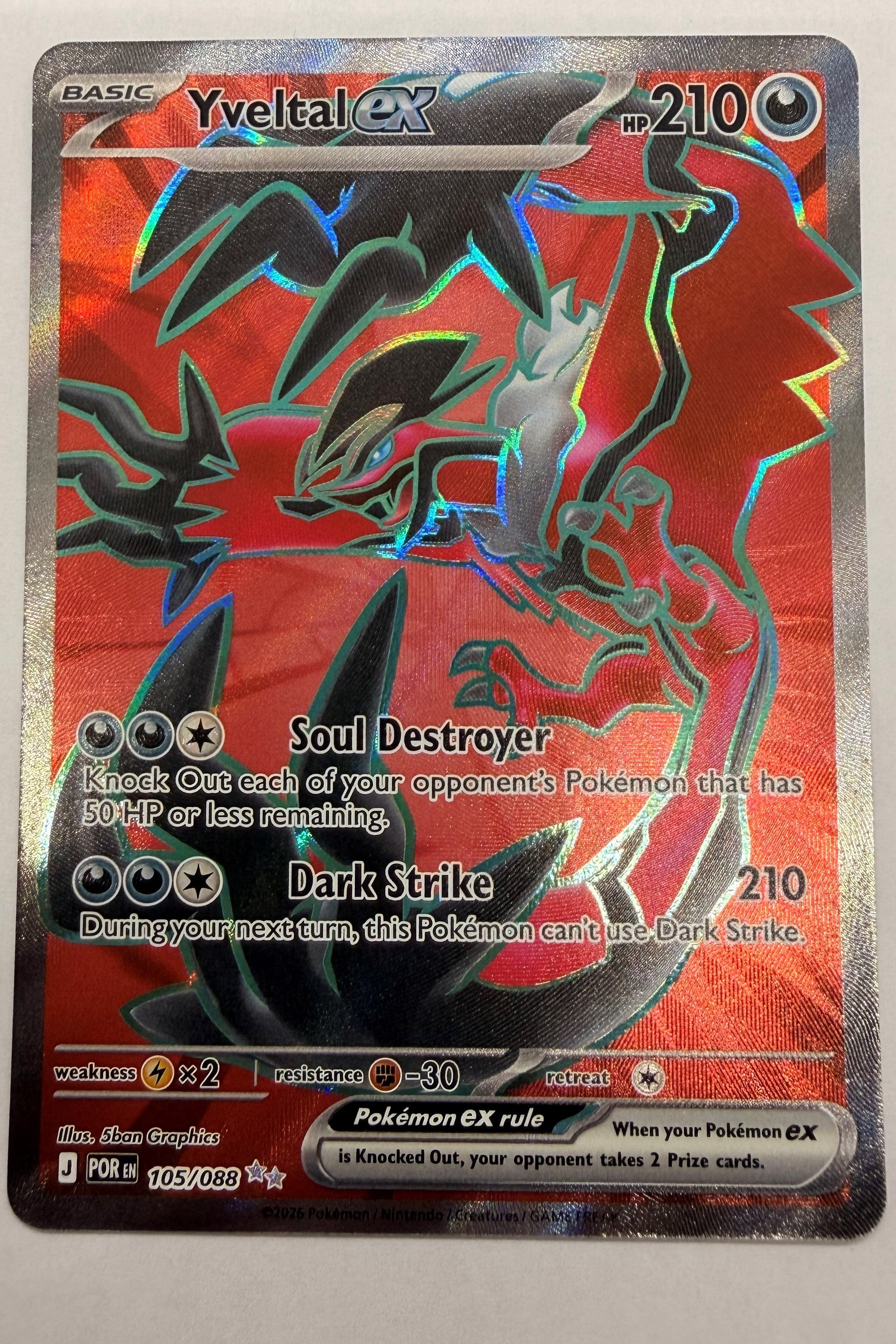 105/088 Yveltal ex - Ultra Rare