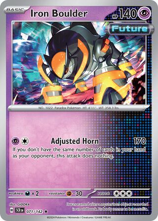 071/142 Iron Boulder - Rare Reverse Holo