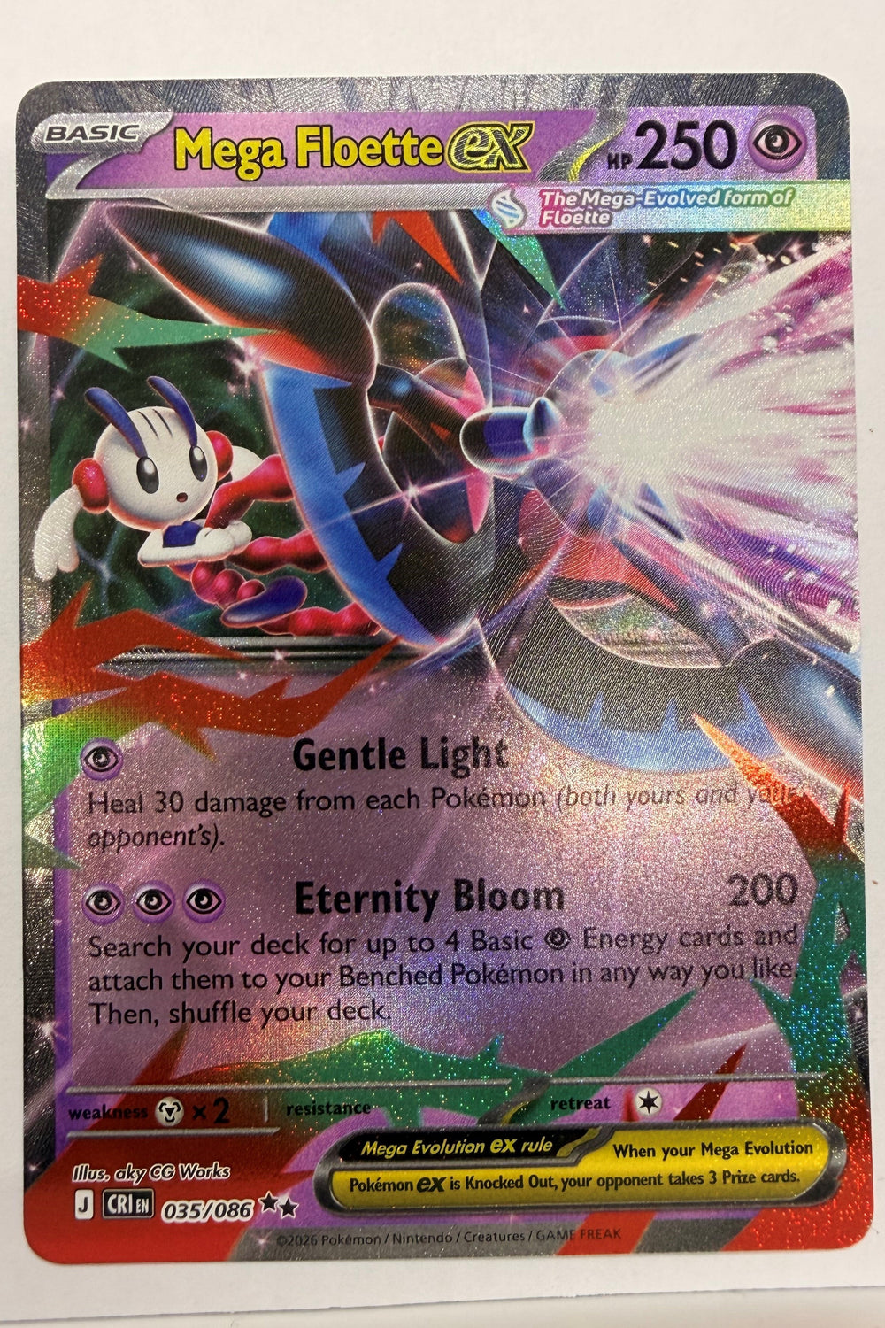 Mega Floette ex 035/086 Double Rare NM- Chaos Rising