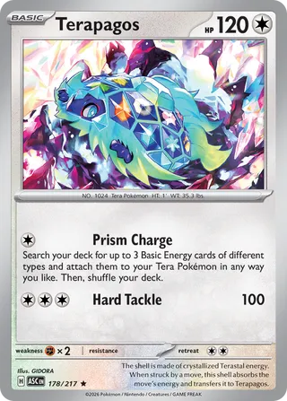 178/217 Terapagos - Rare Reverse Holo