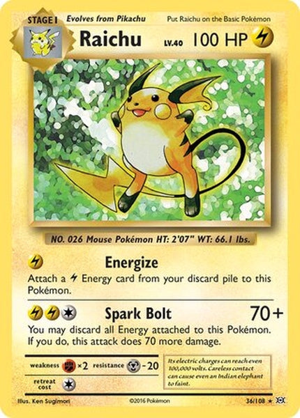 036/108 Raichu - Rare Holo