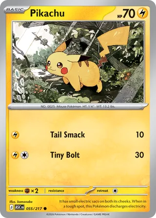 055/217 Pikachu - Common