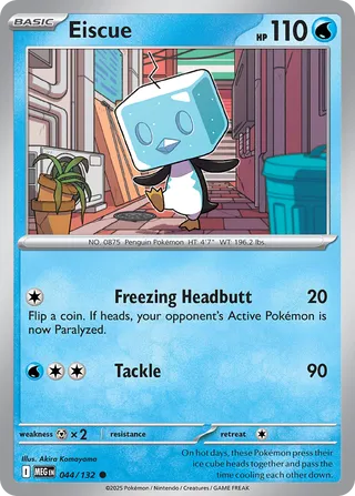 044/132 Eiscue - Common Reverse Holo