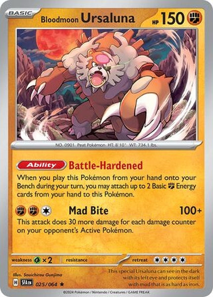025/064  Bloodmoon Ursaluna - Rare Reverse Holo