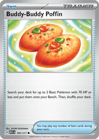 184/217 Buddy-Buddy Poffin - Common Reverse Holo