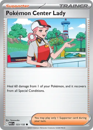 123/132 Pokémon Center Lady - Common Reverse Holo