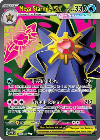 102/088 Mega Starmie ex - Ultra Rare