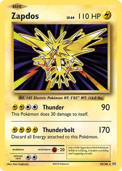 042/108 Zapdos - Rare Holo