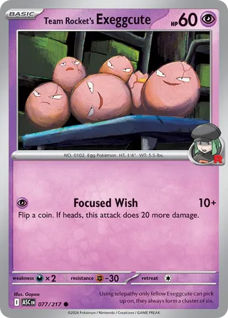 077/217 Team Rocket's Exeggcute - Common