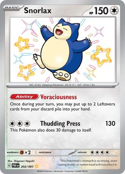 202/091 Snorlax - Shiny Rare