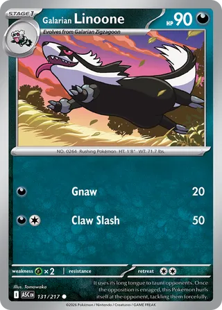 131/217 Galarian Linoone - Common