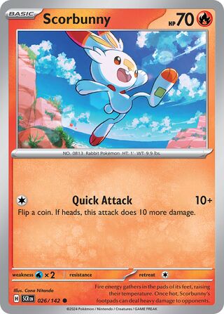 026/142 Scorbunny - Common Reverse Holo