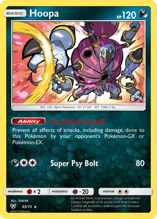 55/73 Hoopa - Rare Holo