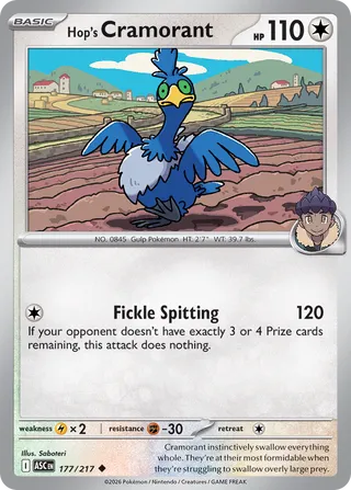 177/217 Hop's Cramorant - Uncommon Reverse Holo