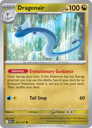 151/217 Dragonair - Uncommon Reverse Holo