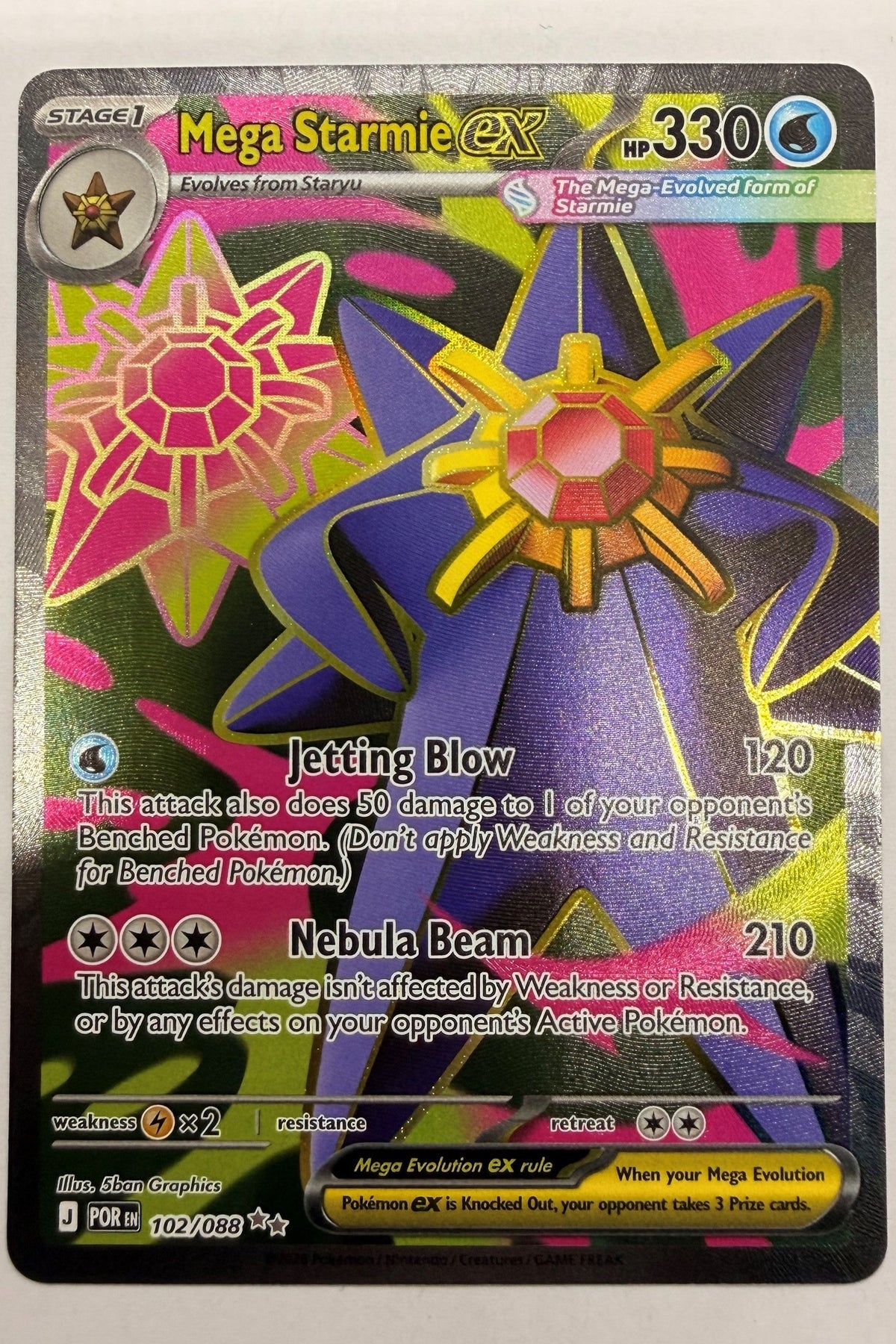 102/088 Mega Starmie ex - Ultra Rare