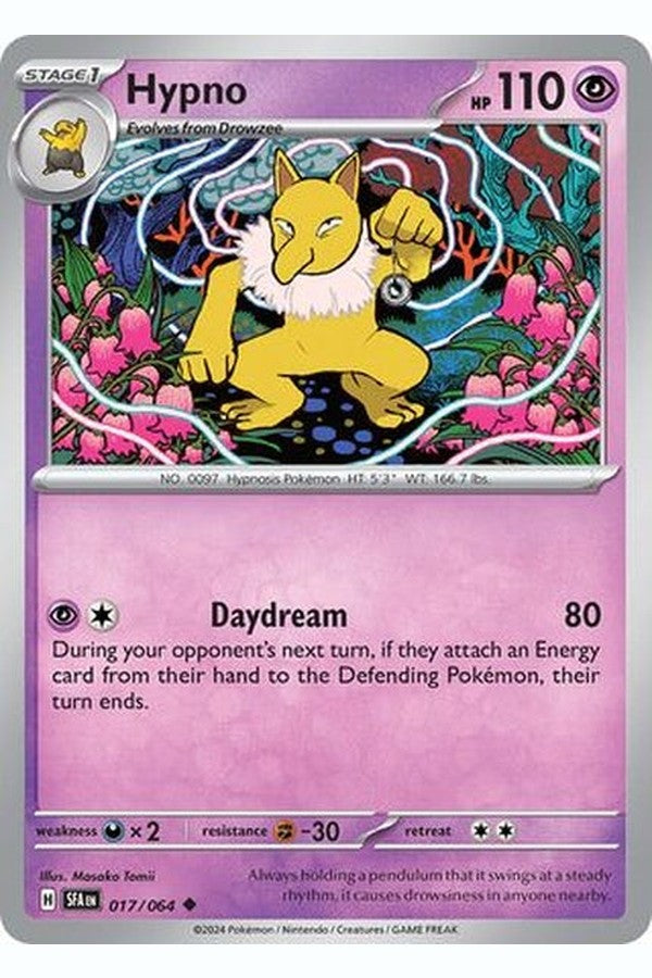 017/064  Hypno - Uncommon Reverse Holo