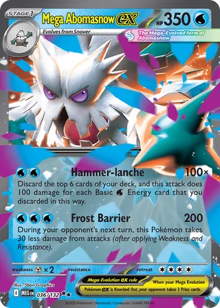 036/132 Mega Abomasnow ex - Double Rare
