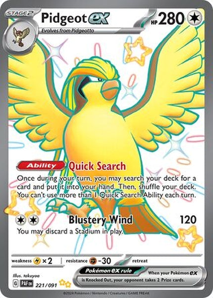 221/091 Pidgeot ex - Shiny Ultra Rare