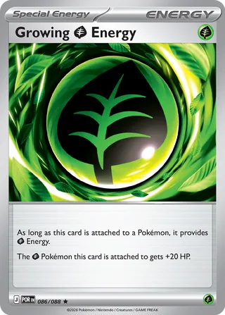 086/088 Growing Grass Energy - Rare Holo