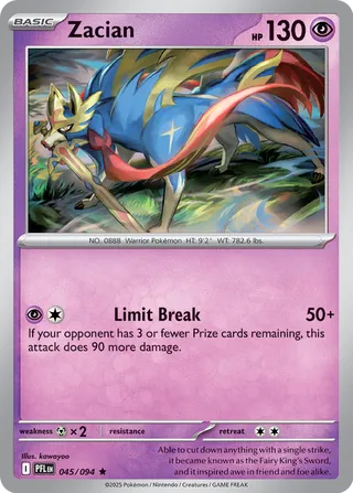 045/094 Zacian - Rare Holo