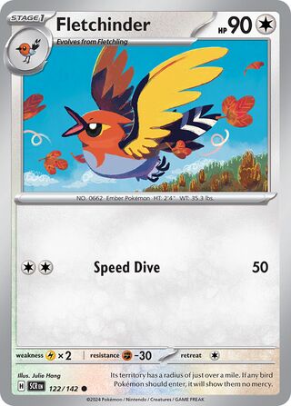 122/142 Fletchinder - Common Reverse Holo