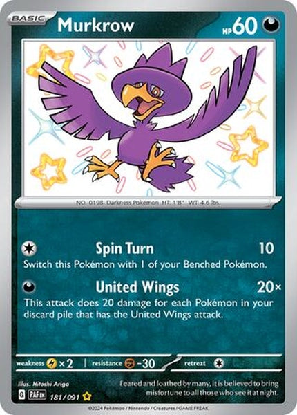 181/091 Murkrow - Shiny Rare