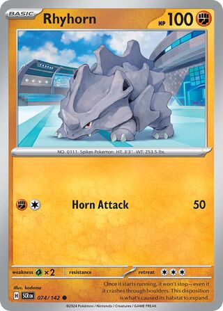 074/142 Rhyhorn - Common Reverse Holo