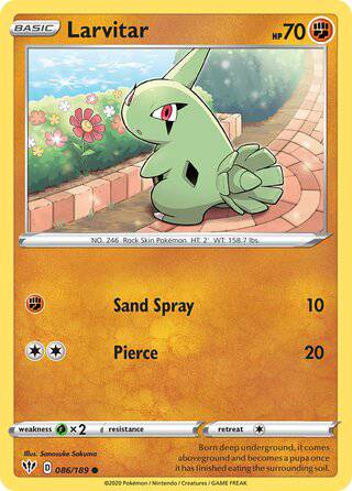 086/189 Larvitar - Common - Collectible Madness