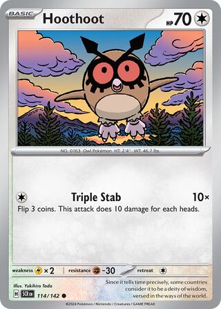 114/142 Hoothoot - Common Reverse Holo