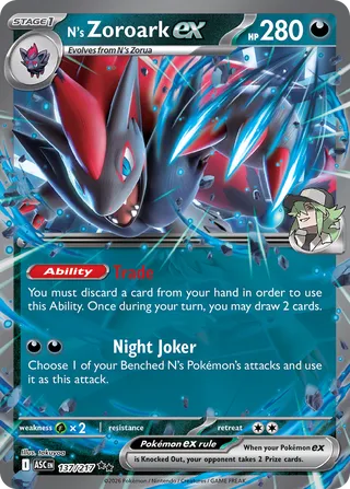 137/217 N's Zoroark ex - Double Rare