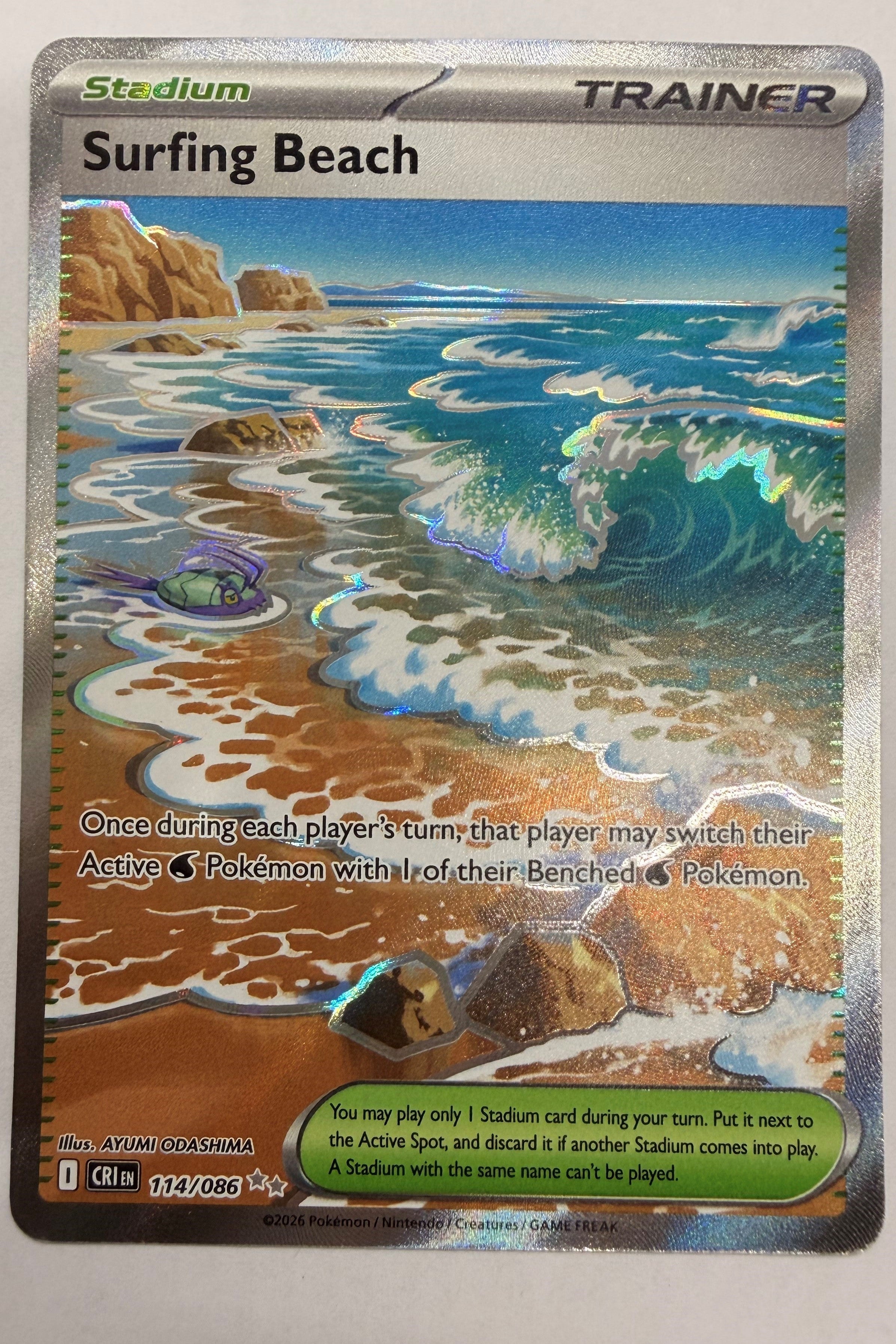 Surfing Beach 114/086 Full Art Ultra Rare NM - Chaos Rising