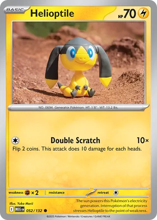 052/132 Helioptile - Common Reverse Holo