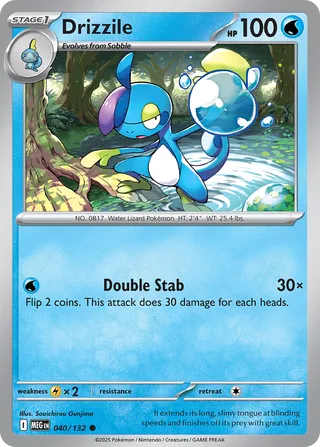 040/132 Drizzile - Common Reverse Holo