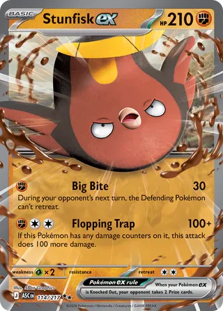 114/217 Stunfisk ex - Double Rare