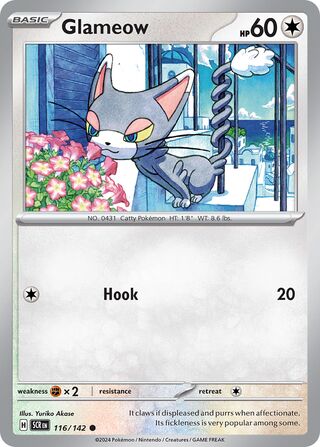 116/142 Glameow - Common Reverse Holo