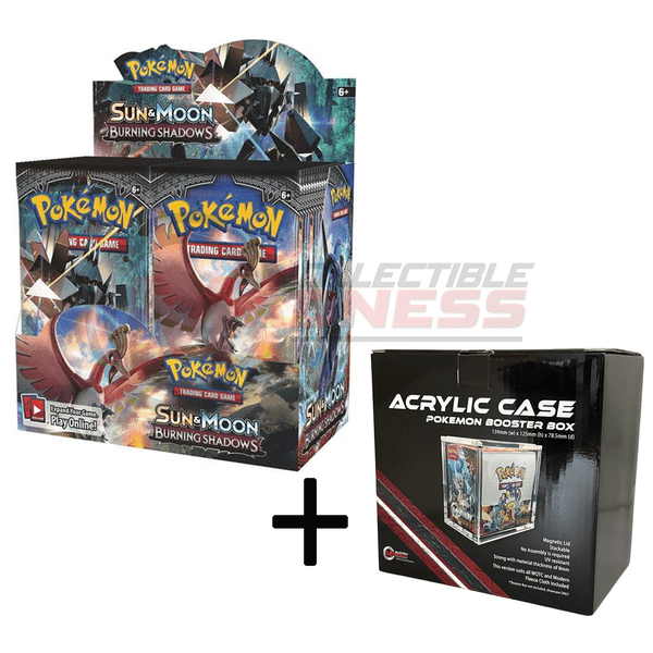 pokemon sun and moon booster box case Pokemon Sun and Moon Burning Shadows Booster Box