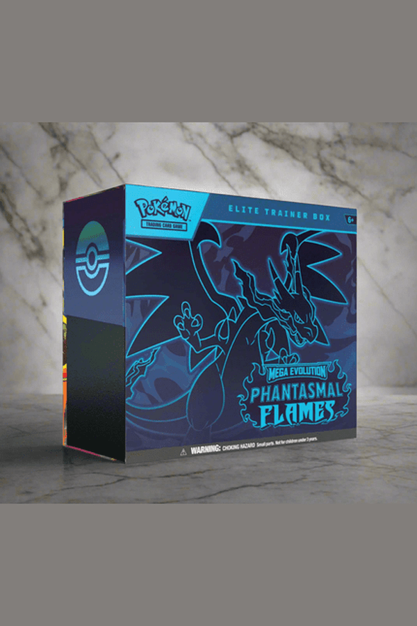Pokémon trading card game elite trainer box with dragon design on a white background