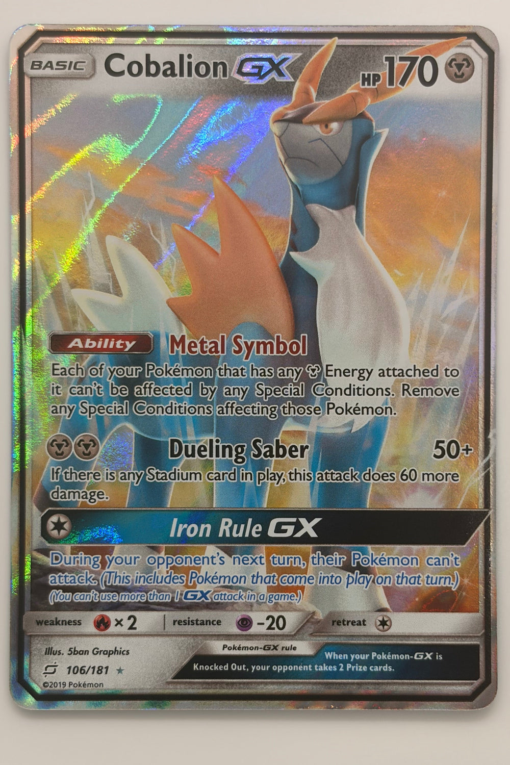 106 / 181 Cobalion GX - Ultra Rare