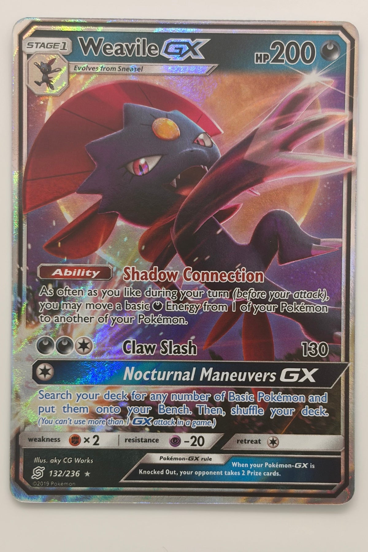 132/ 236 Weavile-GX - Ultra Rare
